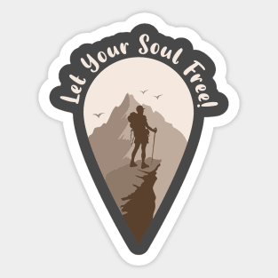 Hike and Be Free Sticker